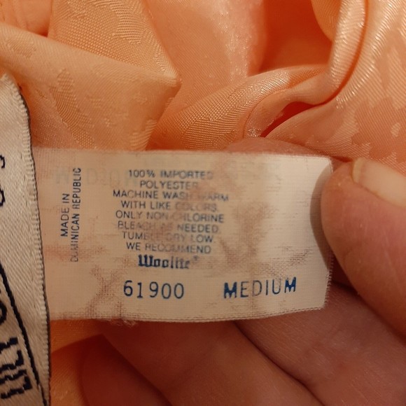 Vintage Lily of France Size Medium Long Animal Print Peach Nightgown Polyester - Picture 4 of 11